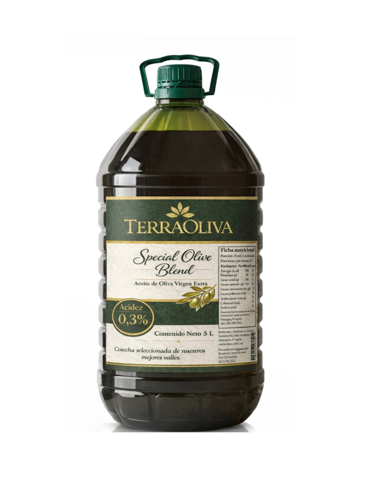 Terra Oliva 5 L Aceite de oliva Extra Virgen | 0,3% acidez