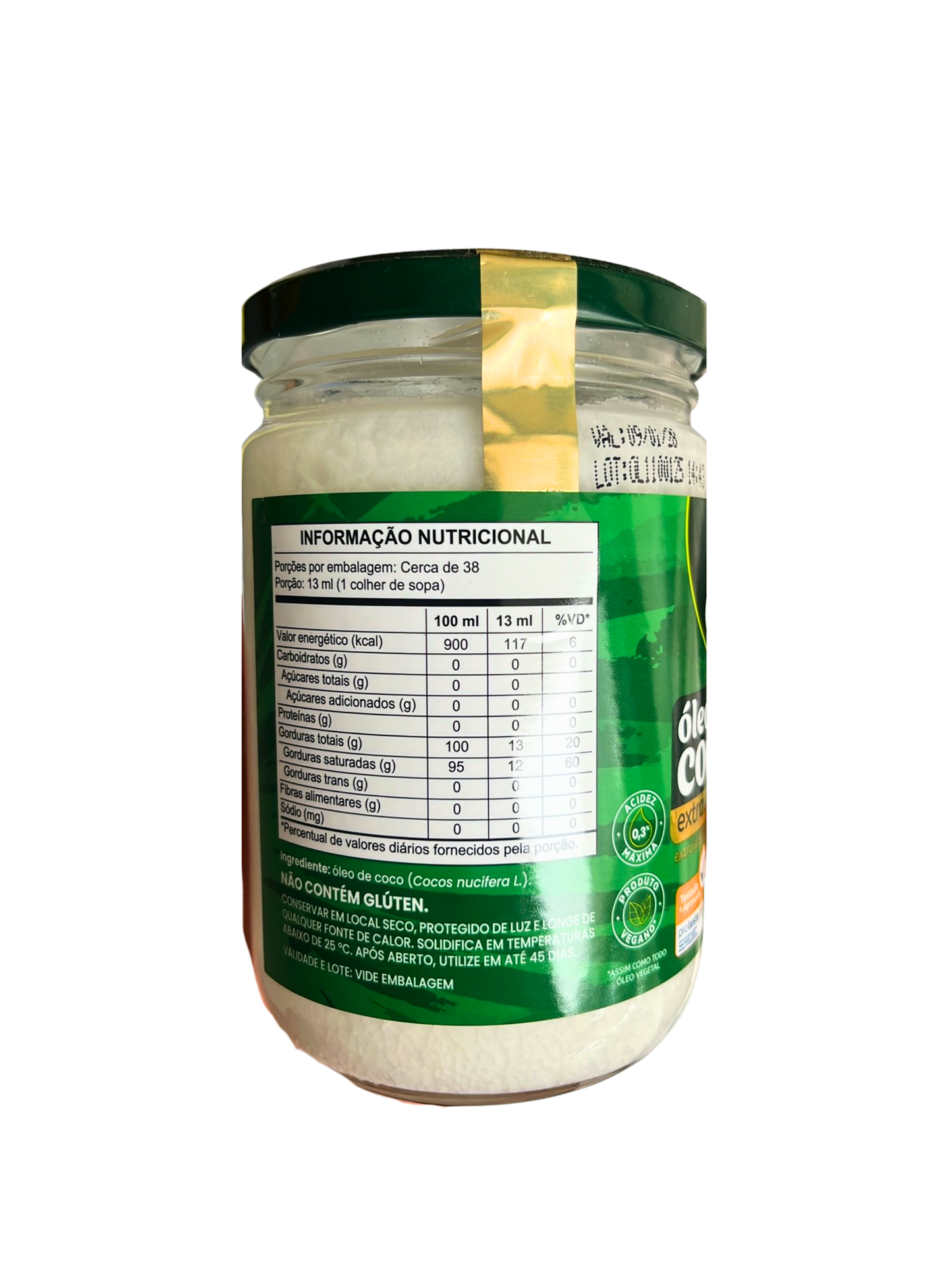 Aceite de Coco 500 ml Marca Copra Extra Virgen 0,3% acidez