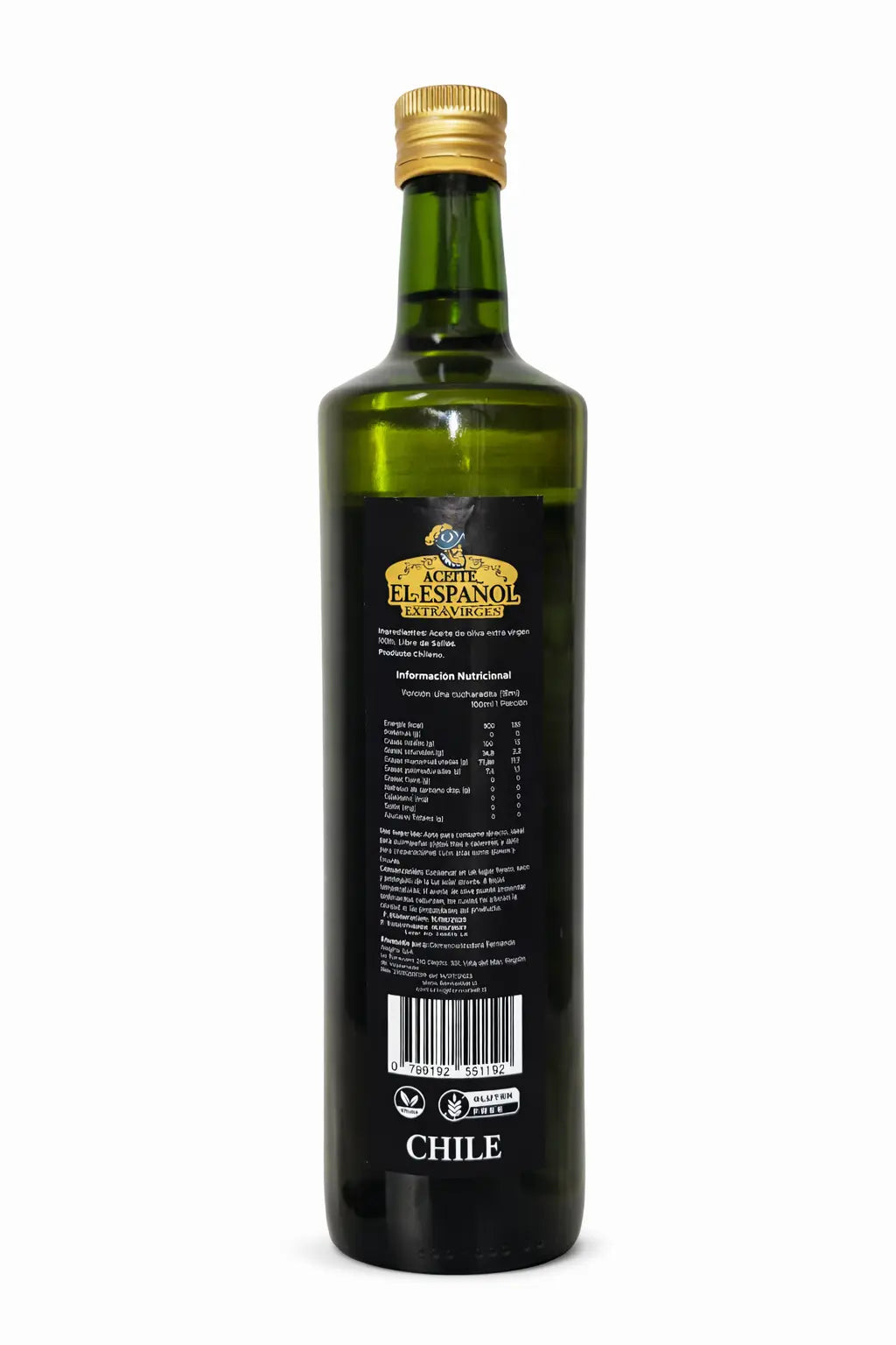 Aceite de Oliva 1 Lt marca El Español Acidez 0.4%