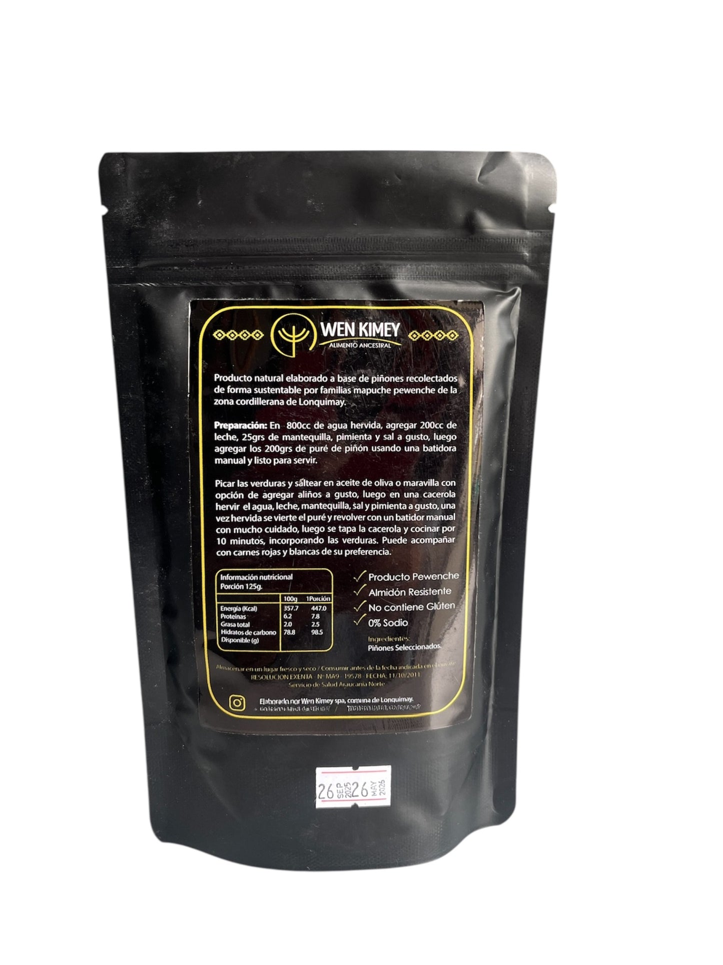 Puré de Piñón 200gr Wen Kimey | Producto Mapuche Nutritivo